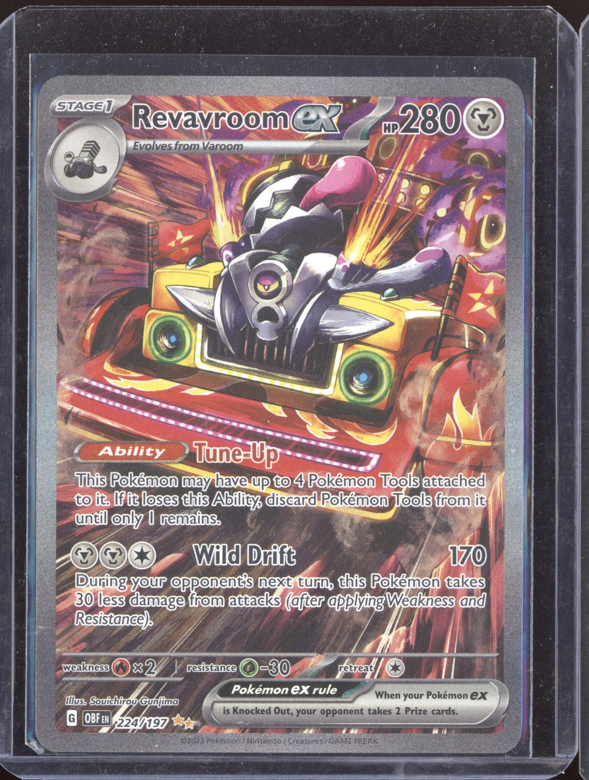 Revavroom ex 2023 Pokemon Obsidian Flames Special Illustration Rare 224/197