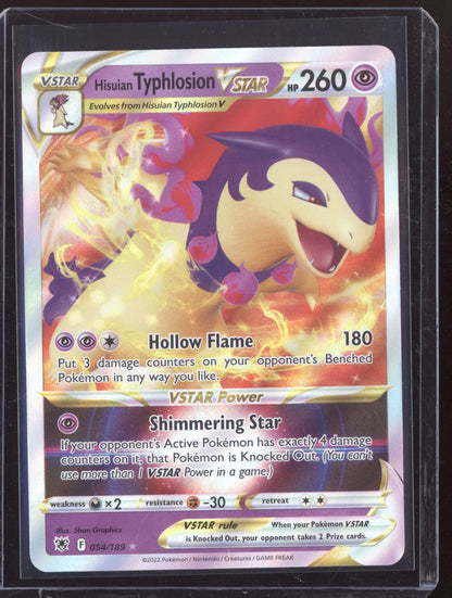 Hisuian Typhlosion VSTAR 2022 Pokemon Astral Radiance Holo Rare VSTAR 054/189