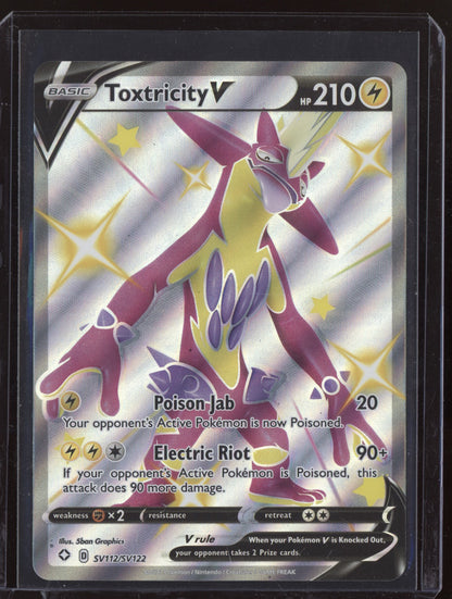 Toxtricity V 2021 Pokemon Shining Fates Shiny Rare SV112/SV122