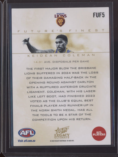 Keidan Coleman 2024 Select Legacy Ultimate Future's Finest 17/80