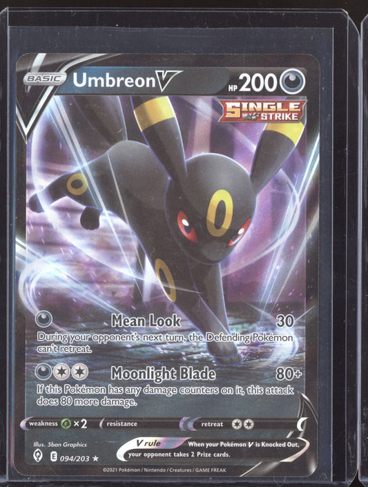 Umbreon V 2021 Pokemon Evolving Skies Holo Rare V 094/203