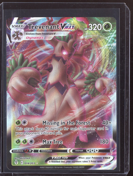 Trevenant VMAX 2021 Pokemon Evolving Skies Holo Rare VMAX 014/203
