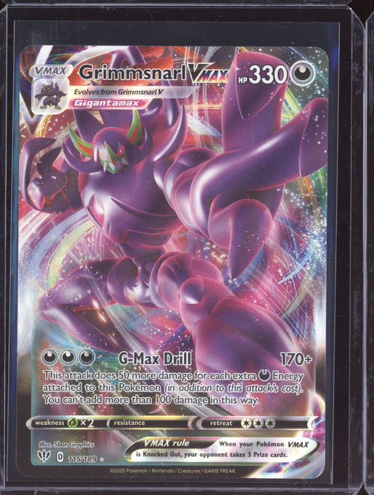 Grimmsnarl VMAX 2020 Pokemon Darkness Ablaze Holo Rare VMAX 115/189