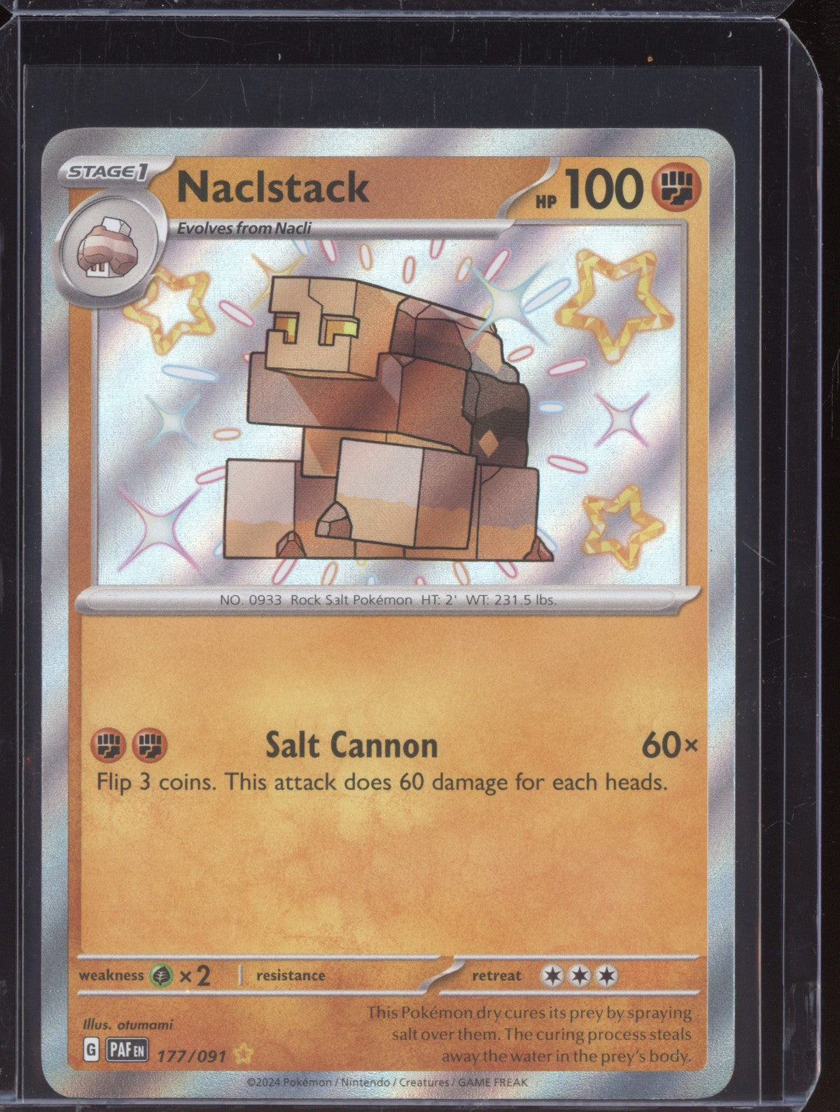 Naclstack 2024 Pokemon Paldean Fates Shiny Rare 177/091