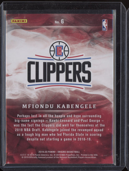 Mfiondu Kabengele 2019-20 Panini Origins Purple FOTL 17/21