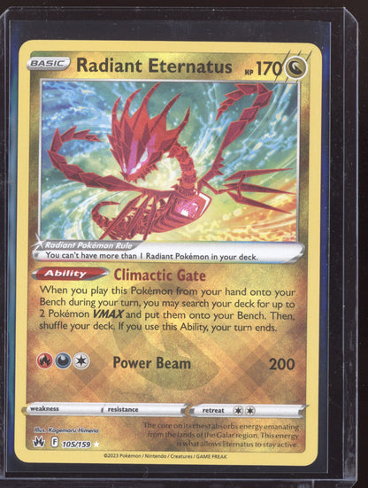 Radiant Eternatus 2023 Pokemon Crown Zenith Radiant Rare 105/159