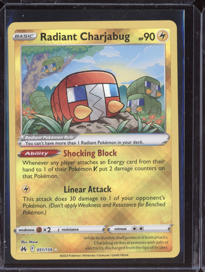 Radiant Charjabug 2023 Pokemon Crown Zenith Radiant Rare 051/159