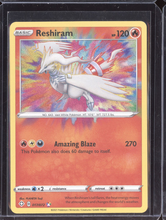 Reshiram 2021 Pokemon Shining Fates Amazing Rare 017/072