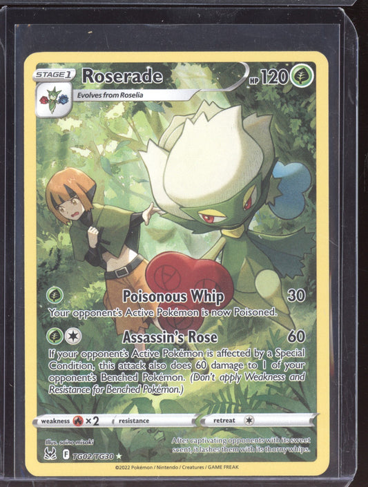 Roserade 2022 Pokemon Lost Origin Trainer Gallery Holo Rare TG02/TG30