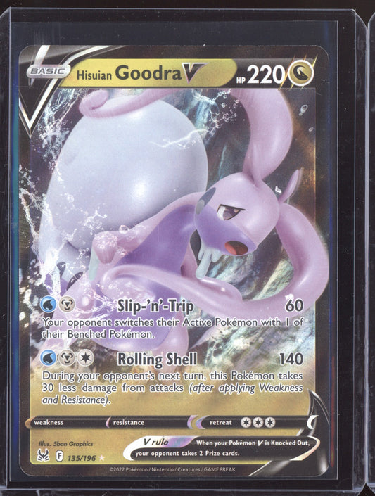 Hisuian Goodra V 2022 Pokemon Lost Origin Holo Rare V 135/196