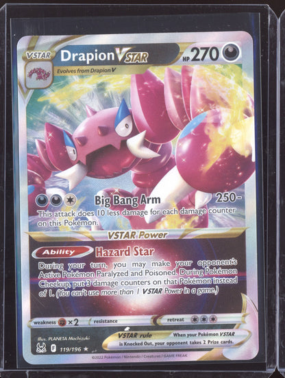 Drapion VSTAR 2022 Pokemon Lost Origin Holo Rare VSTAR 119/196