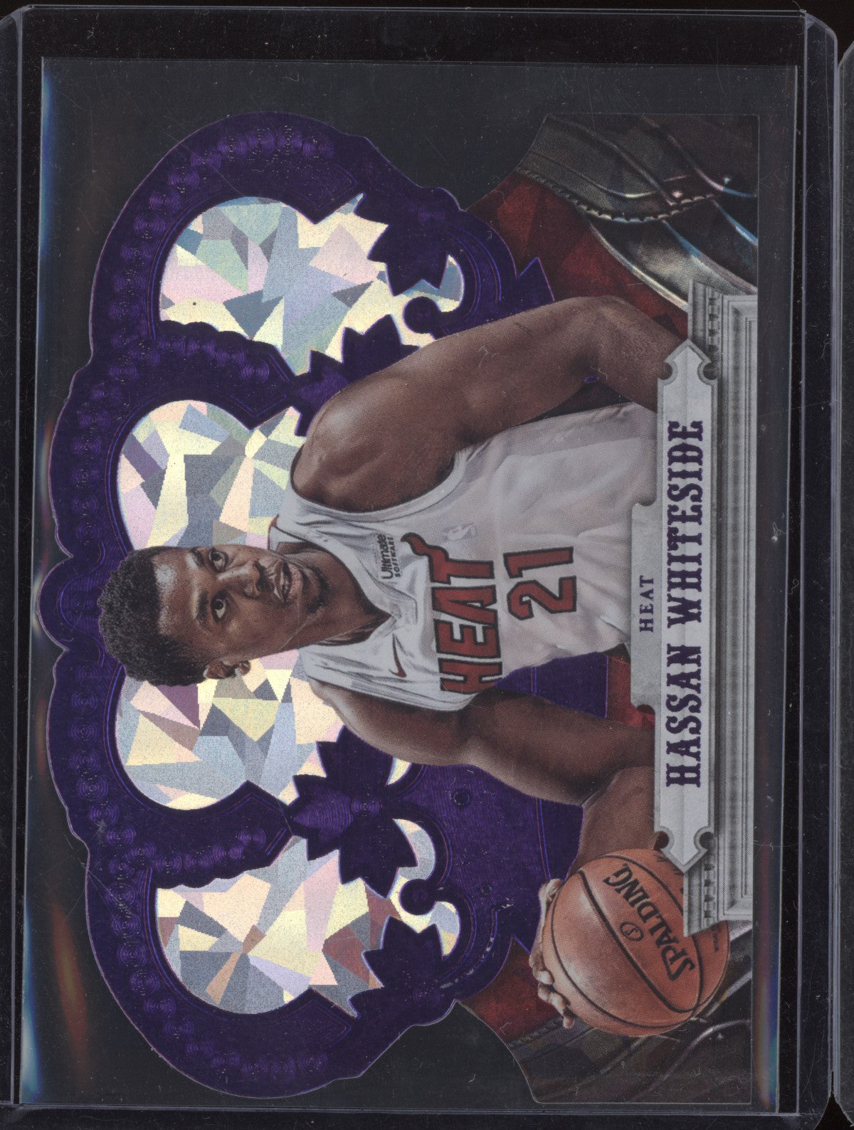 Hassan Whiteside 2017-18 Panini Crown Royale Purple Crystal 25/25