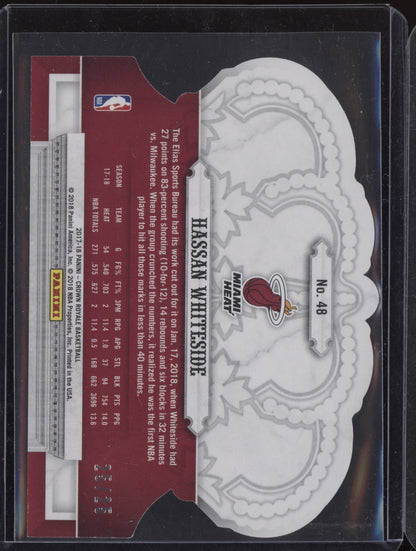 Hassan Whiteside 2017-18 Panini Crown Royale Purple Crystal 25/25