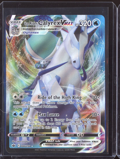 Ice Rider Calyrex VMAX 2021 Pokemon Chilling Reign Holo Rare VMAX 046/198