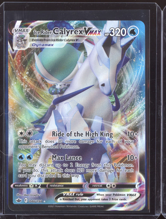 Ice Rider Calyrex VMAX 2021 Pokemon Chilling Reign Holo Rare VMAX 046/198