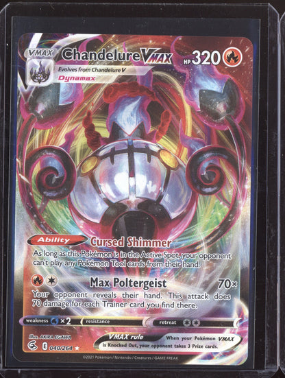 Chandelure VMAX 2021 Pokemon Fusion Strike Holo Rare VMAX 040/264