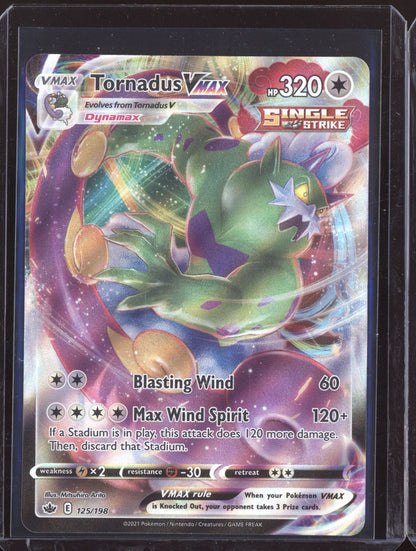 Tornadus VMAX 2021 Pokemon Chilling Reign Holo Rare VMAX 125/198