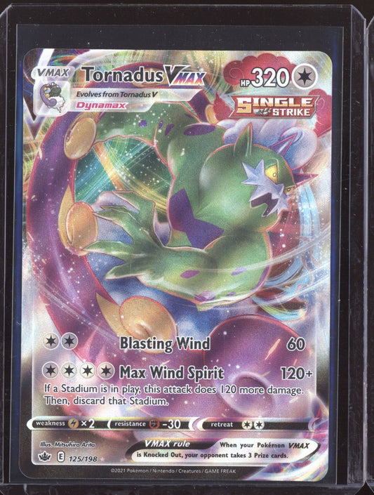 Tornadus VMAX 2021 Pokemon Chilling Reign Holo Rare VMAX 125/198