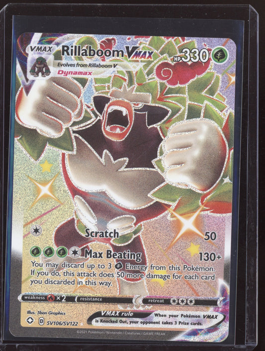 Rillaboom VMAX 2021 Pokemon Shining Fates Shiny Rare V or VMAX SV106/SV122