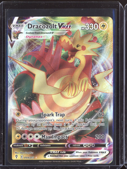 Dracozolt VMAX 2021 Pokemon Evolving Skies Holo Rare VMAX 059/203