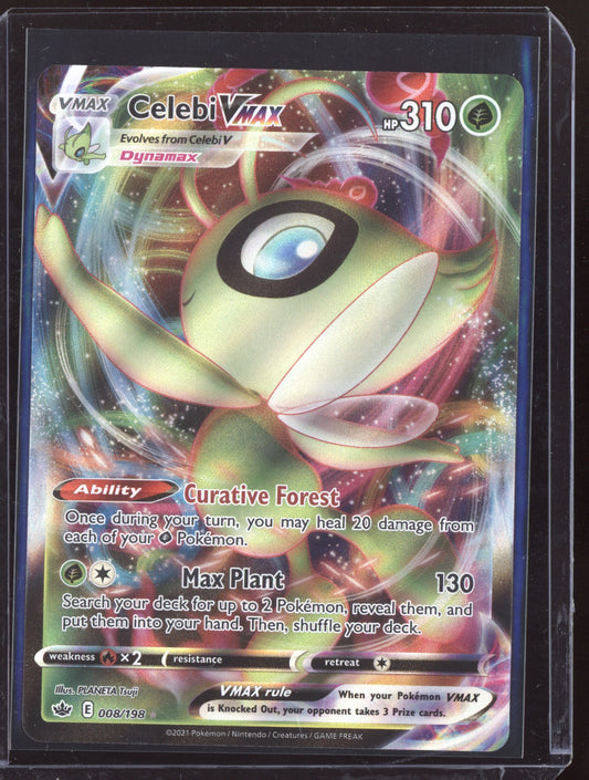 Celebi VMAX 2021 Pokemon Chilling Reign Holo Rare VMAX 008/198