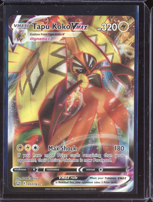Tapu Koko VMAX 2021 Pokemon Battle Styles Holo Rare VMAX 051/163