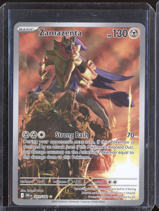Zamazenta 2025 Pokemon Destined Rivals Illustration Rare 201/182