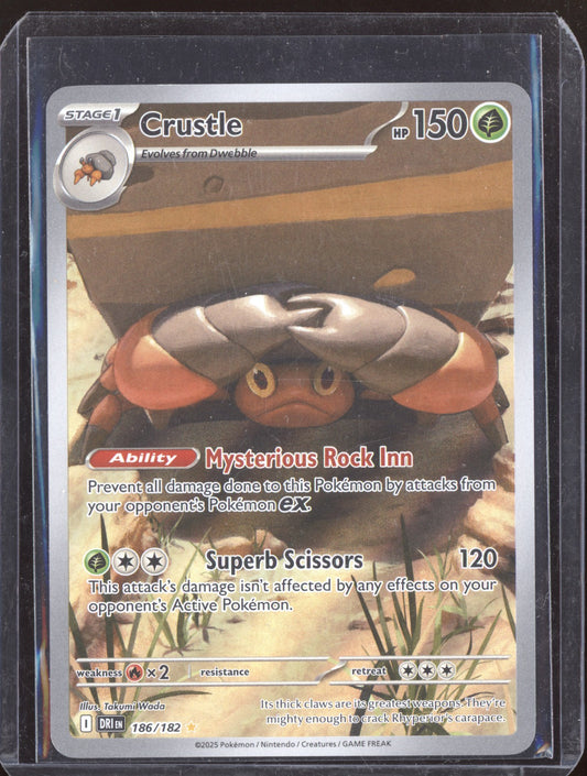 Crustle 2025 Pokemon Destined Rivals Illustration Rare 186/182