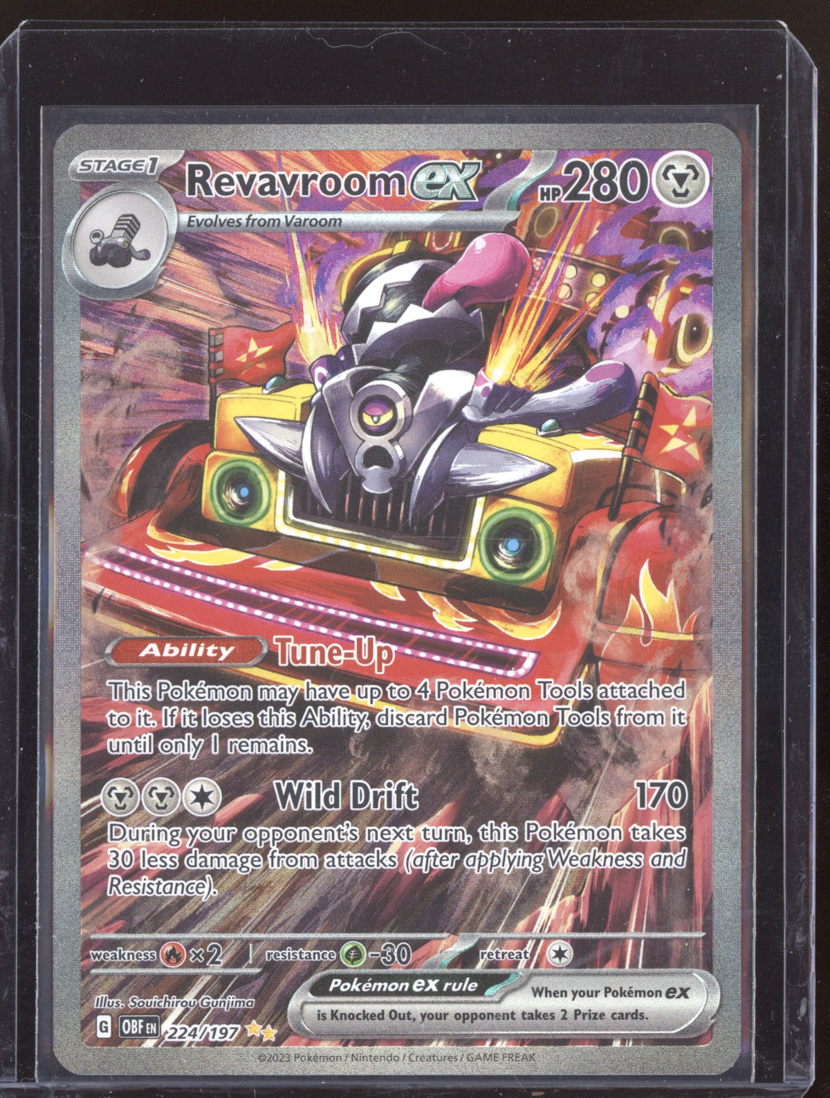 Revavroom ex 2023 Pokemon Obsidian Flames Special Illustration Rare 224/197