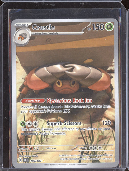 Crustle 2025 Pokemon Destined Rivals Illustration Rare 186/182