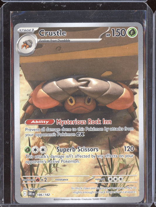 Crustle 2025 Pokemon Destined Rivals Illustration Rare 186/182