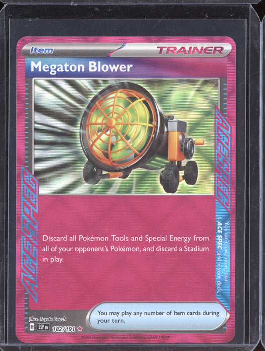 Megaton Blower 2024 Pokemon Surging Sparks ACE SPEC Rare 182/191