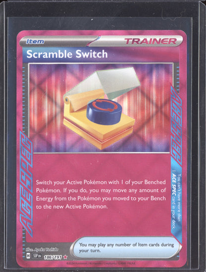 Scramble Switch 2024 Pokemon Surging Sparks ACE SPEC Rare 186/191