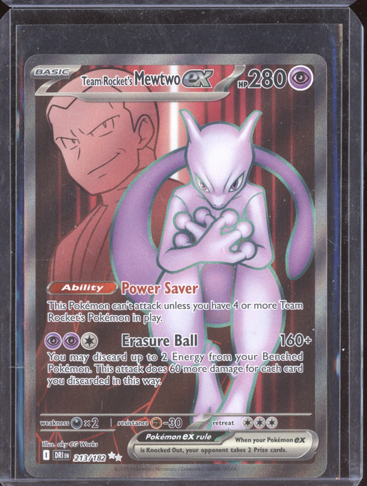 Team Rocket's Mewtwo ex 2025 Pokemon Destined Rivals Ultra Rare 213/182