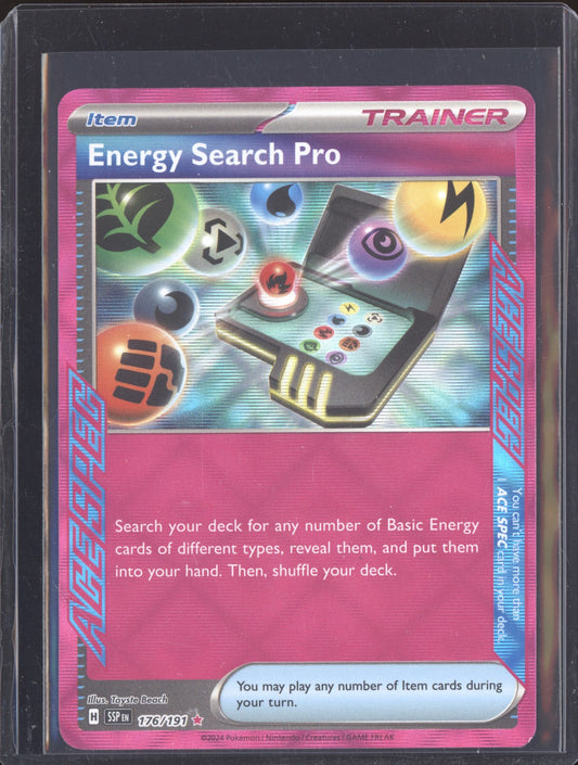 Energy Search Pro 2024 Pokemon Surging Sparks ACE SPEC Rare 176/191
