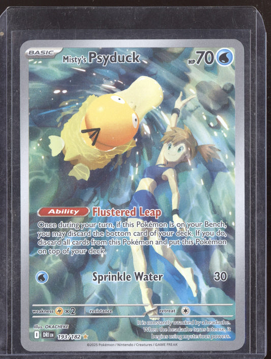 Misty's Psyduck 2025 Pokemon Destined Rivals Illustration Rare 193/182