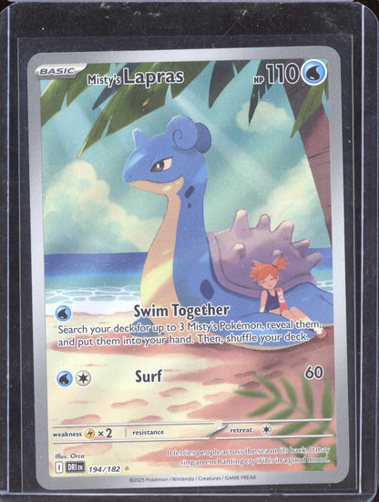Misty's Lapras 2025 Pokemon Destined Rivals Illustration Rare 194/182