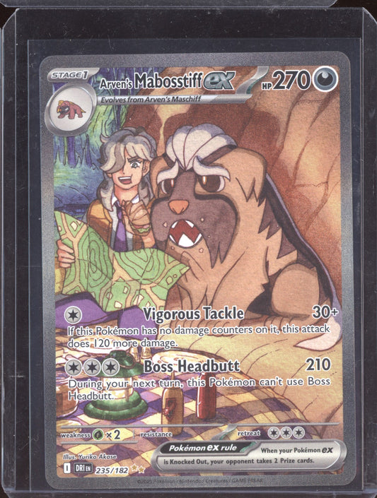 Arven's Mabosstiff ex 2025 Pokemon Destined Rivals Special Illustration Rare 235/182