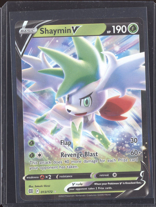 Shaymin V 2022 Pokemon Brilliant Stars Holo Rare V 013/172