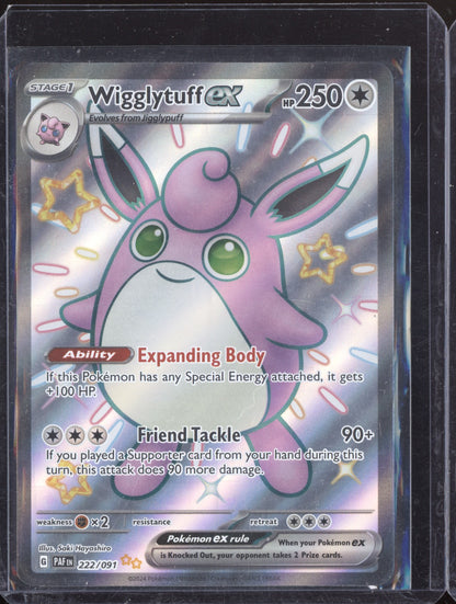 Wigglytuff ex 2024 Pokemon Paldean Fates Shiny Ultra Rare 222/091