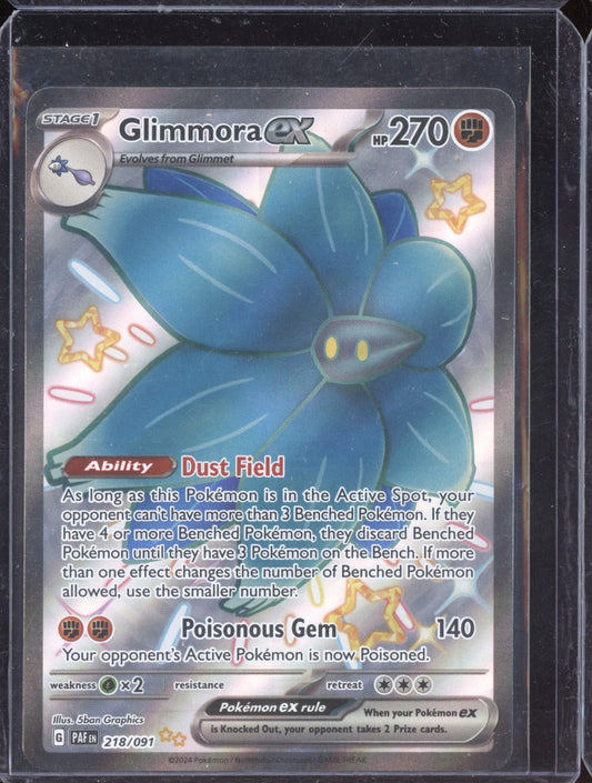 Glimmora ex 2024 Pokemon Paldean Fates Shiny Ultra Rare 218/091