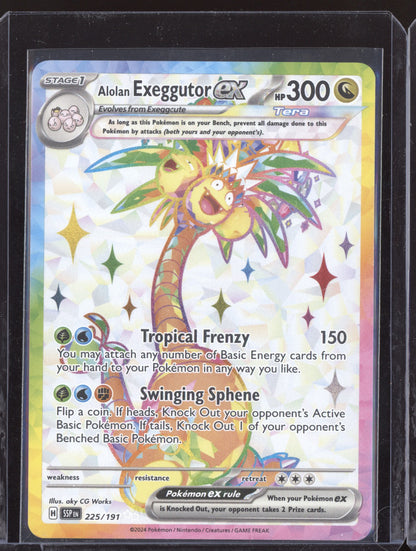 Alolan Exeggutor ex 2024 Pokemon Surging Sparks Ultra Rare 225/191