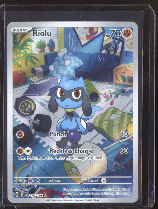 Riolu 2023 Pokemon Scarlet & Violet Illustration Rare 215/198