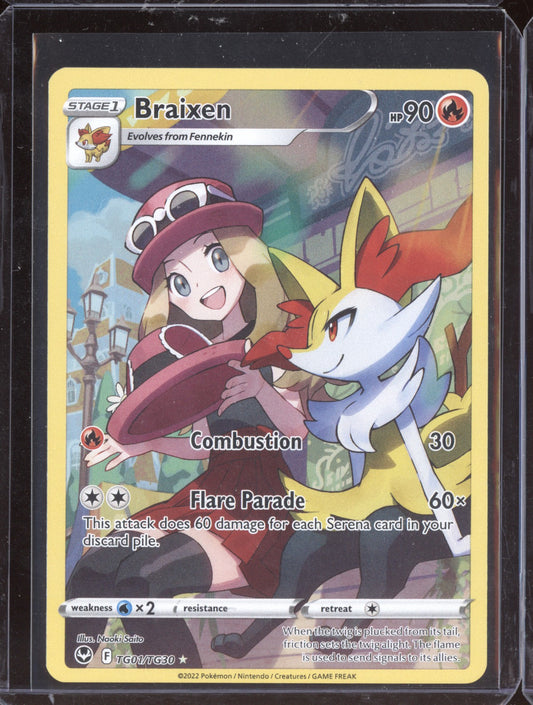 Braixen 2022 Pokemon Silver Tempest Trainer Gallery Holo Rare TG01/TG30