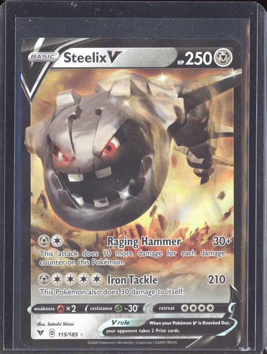 Steelix V 2020 Pokemon Vivid Voltage Holo Rare V 115/185