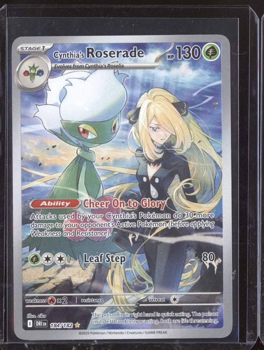 Cynthia's Roserade 2025 Pokemon Destined Rivals Illustration Rare 184/182