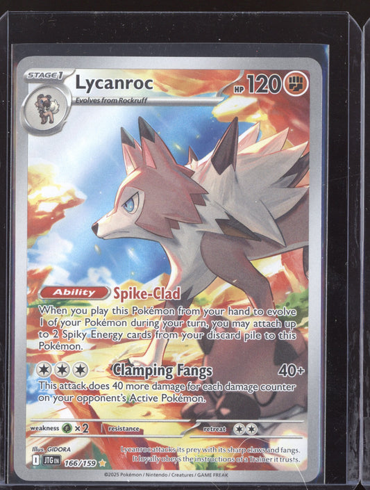 Lycanroc 2025 Pokemon Journey Together  Illustration Rare 166/159