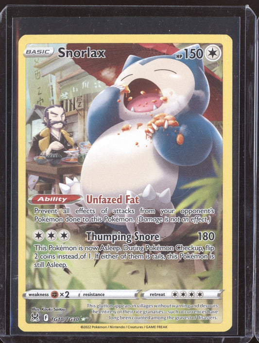 Snorlax 2022 Pokemon Lost Origin Trainer Gallery Holo Rare TG10/TG30