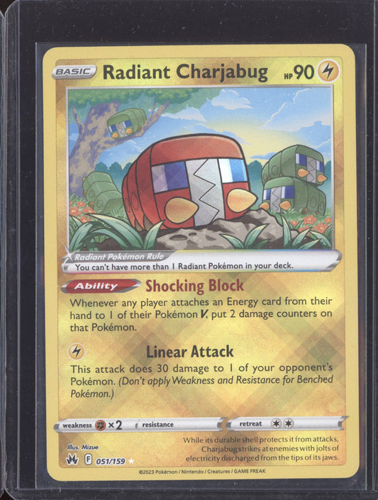 Radiant Charjabug 2023 Pokemon Crown Zenith Radiant Rare 051/159