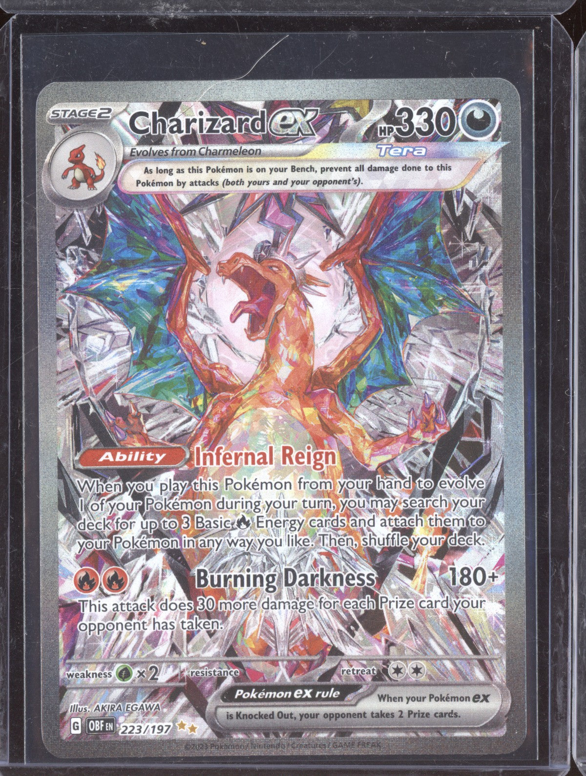 Charizard ex 2023 Pokemon Obsidian Flames Special Illustration Rare 223/197